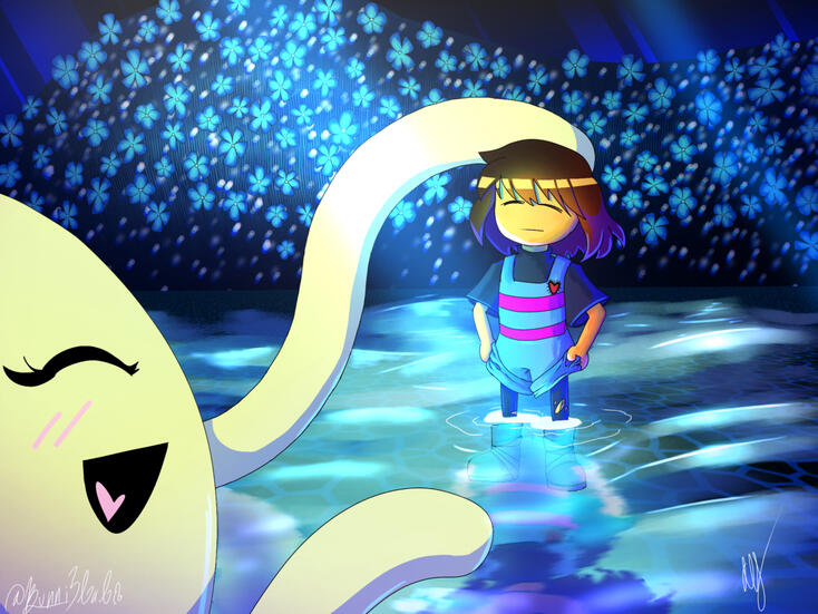 Frisk and Onionsan -2023 (Character rights belong to Toby Fox)